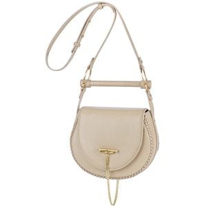 SANCIA BABYLON FOB BAG IN ALMOND LIZARD
